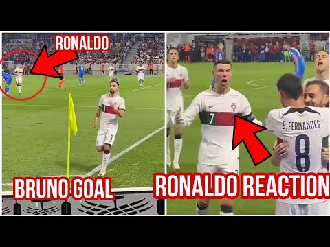 Cristiano ronaldo reaction to Bruno Fernandes solo goal vs slovakia 👌| Portugal vs Slovakia |