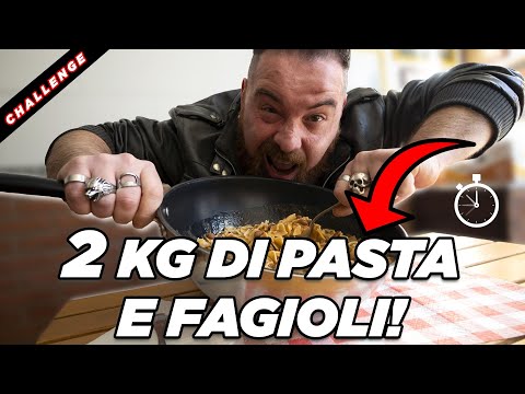 SFIDA 2KG di PASTA E FAGIOLI come la faceva NONNA in poco tempo!