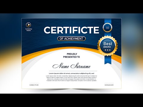 How to Academic Certificate Design in Adobe Photoshop Make a Certificate Vertex Graphic