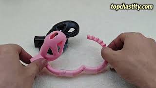 Chastity Cage with 8 Adjustable Cock Ring