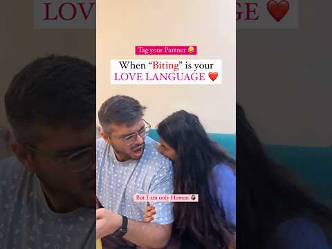 Wife BITING HUSBAND 🙄🫣😳 #Shorts