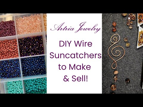 How To Make A Suncatcher With Upcycled Wire, Double Swirl Wire Wrap Suncatcher You Can Make And Sell