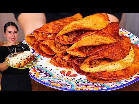 Enchiladas Rojas de Picadillo ¡Fáciles y con Mucho Sabor!