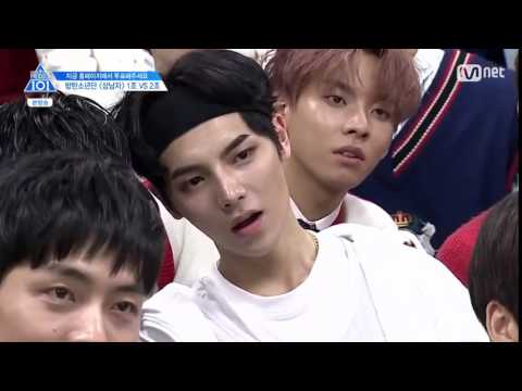 Produce 101 S2 - Trainee's Reaction to Jihoon's Wink