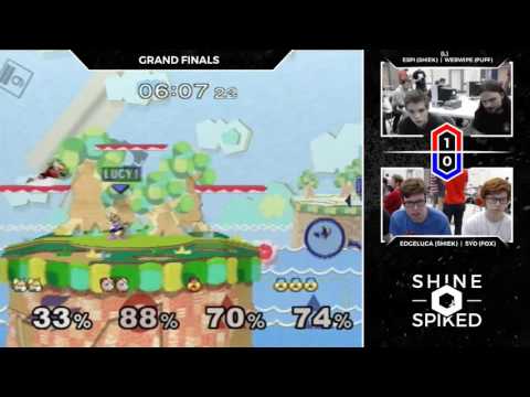 ShineSpiked 6 | Melee Doubles | Webwipe / Espi VS Edgeluca / Syd | Grand Finals Set 1