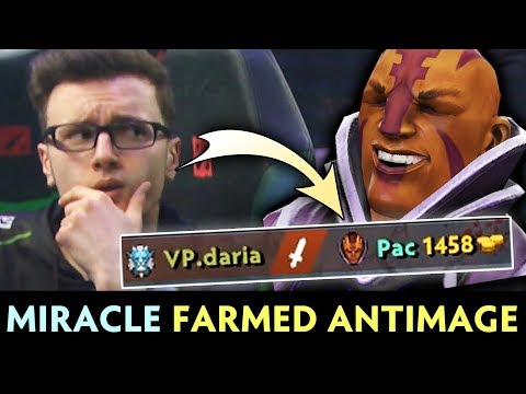 Miracle so FARMED Anti-Mage — enemy gets 1,400 gold for killing