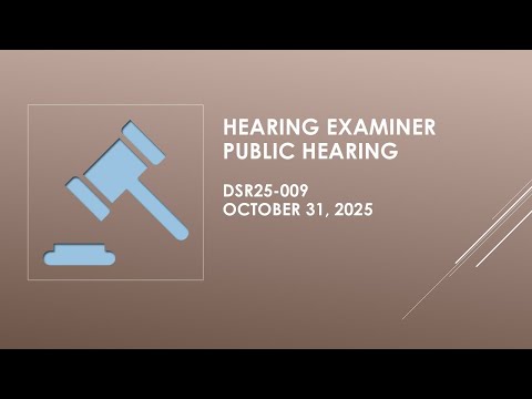 10/31/2025 - Mercer Island - Hearing Examiner DSR25-009