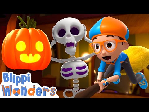 Blippi Wonders - Halloween Haunted House! | Blippi Animated Series | Halloween For Kids