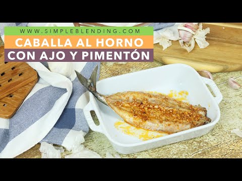 CABALLA AL HORNO CON AJO Y PIMENTÓN | Verdel al horno con pimentón | Receta saludable de pescado