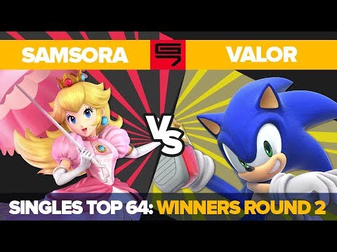 Samsora vs VaLoR - Ultimate Singles: Top 64 Winners Round 2 - Genesis 7 | Peach vs Sonic