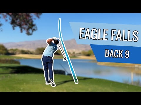 An EAGLE by the FALLS! Back 9 Course Vlog with Flyovers