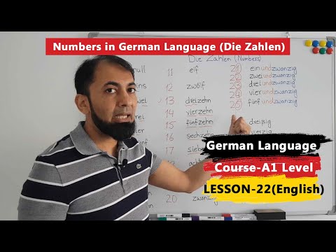 A1 German Course | Lesson 22 | Numbers in German | Counting in German | Zahlen in Deutsch | English
