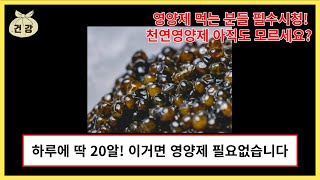 집에서 손 쉽게 만드는 천연영양제 딱 20알만 매일 드세요. 영양제 챙겨먹을 필요가 없어집니다.