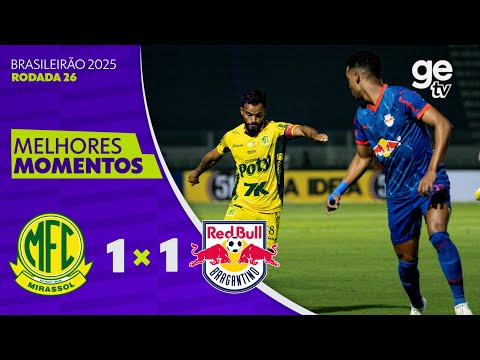 Gols e lances de Mirassol x Red Bull Bragantino