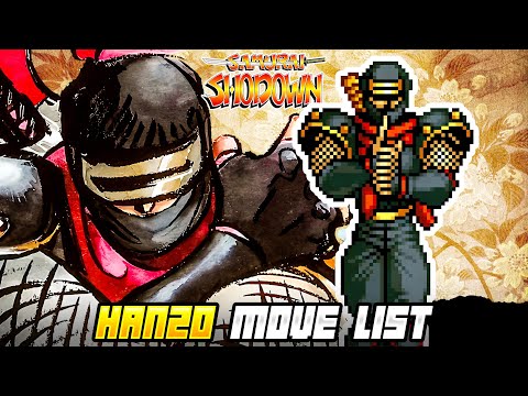 HANZO HATTORI MOVE LIST - Samurai Shodown 1 (SAMSHO) (1993)
