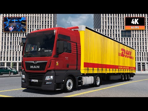 MAN TGX E6 500 | Parma - Geneva | ETS2 1.55 4K + Wheel Cam