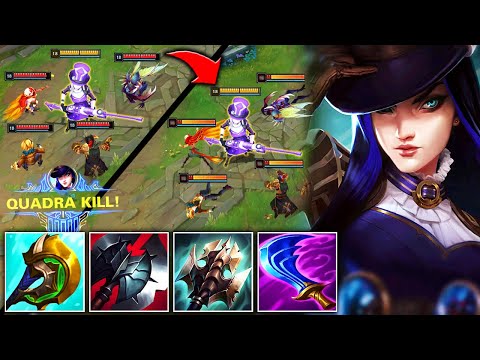 I LITERALLY BROKE CAITLYN WITH THIS BUILD... (1V5 WITHOUT MOVING) - League of Legends