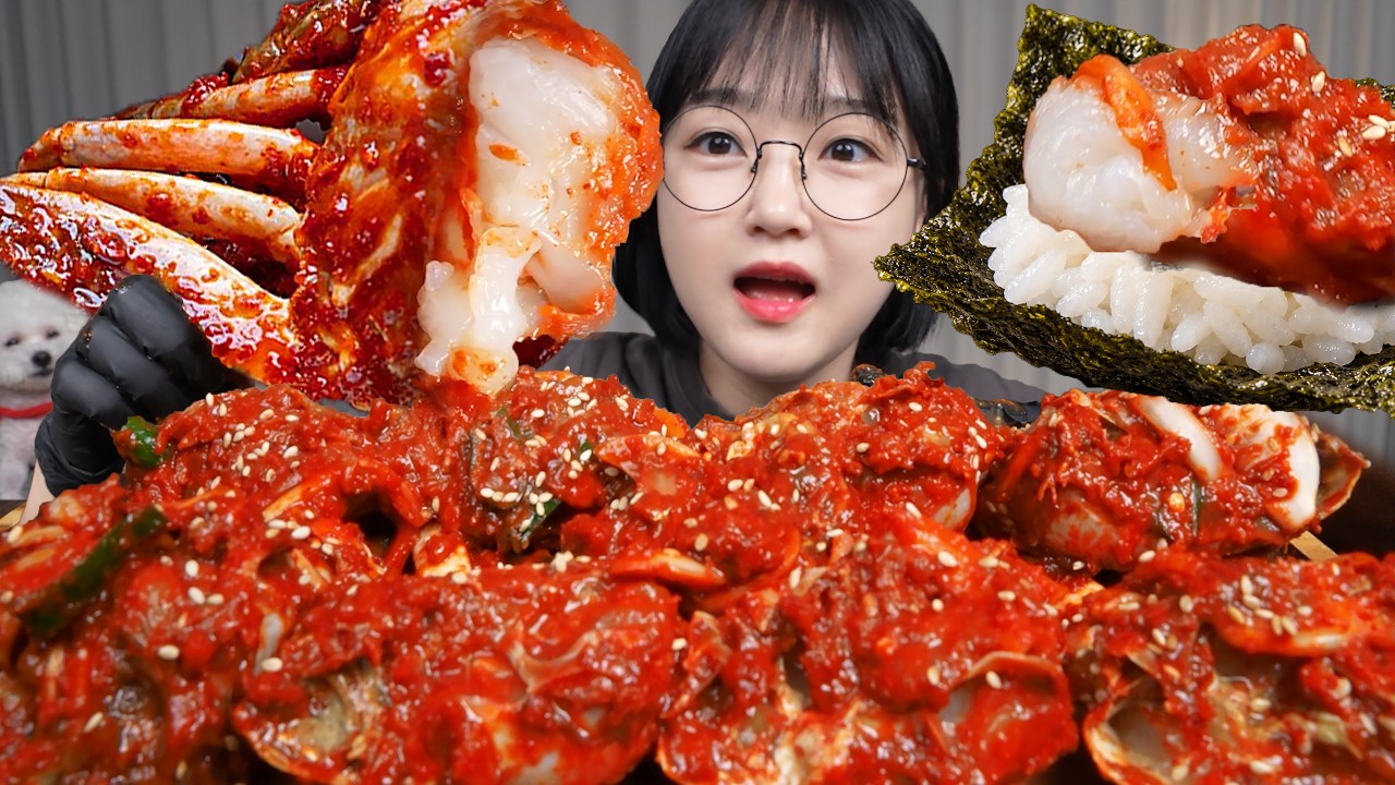 손만 대도 게살이 푸슉푸슉🦀 제대로 살 오른 숫게 양념게장 먹방 Spicy Marinated Crab Packed with Meat Mukbang ASMR