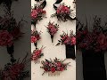 Purple, Burgundy & Black Gothic Floral Hair Clips