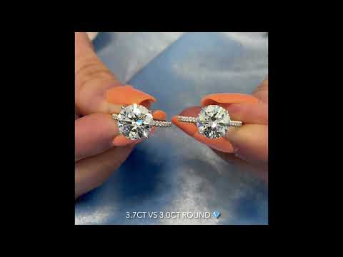 3.7 vs 3.0 carat Round Diamond Engagement Rings
