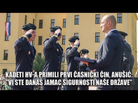 Kadeti HV-a primili prvi časnički čin, Anušić: "Vi ste danas jamac sigurnosti naše države"