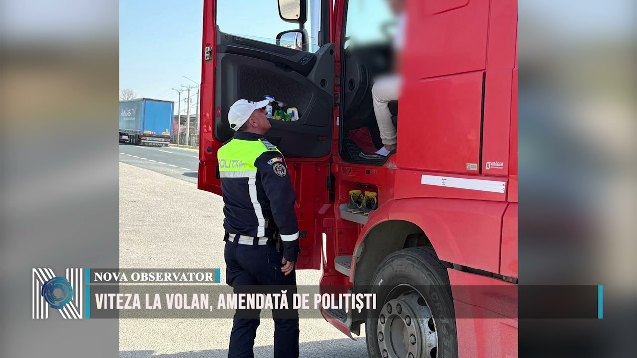 Viteza la volan, amendată de polițiști
