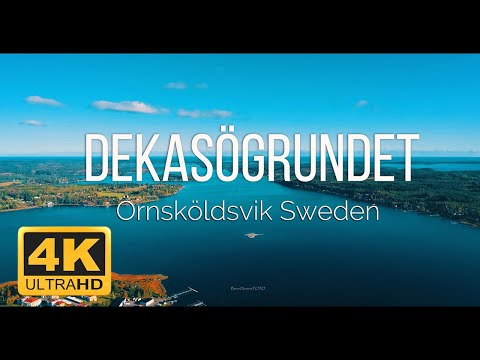 Over Dekasögrundet in Ornskoldsvik in Sweden 4K
