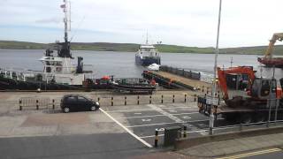 Shetland Ferry MV Leirna Leaving Lerwick Harbour Heading To Bressay