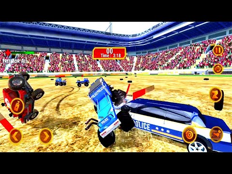Monster Truck Demolition Derby Games：US Police Demolition Derby #3 - Android Gameplay