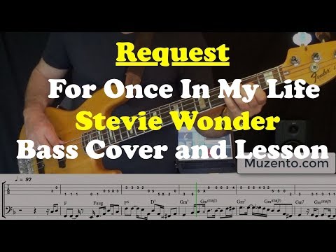 For Once in My Life - Bass Cover and Lesson - Request