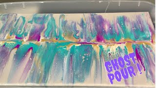 Metallic Ghost Pour or Middle Swipe |Acrylic Pour Painting| Fluid Art