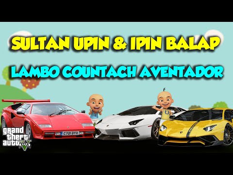 Balap LAMBO Countach vs Aventador Sultan Upin Ipin Senang - GTA V Upin Ipin Episode Terbaru 805