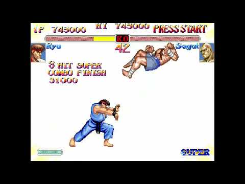 Hyper Street Fighter 2 CPU A.I. Sagat  Capcom Arcade 2nd Stadium Edition