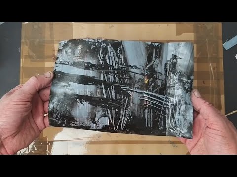 Monoprint or Monotype ? recycled plastic and oil paint