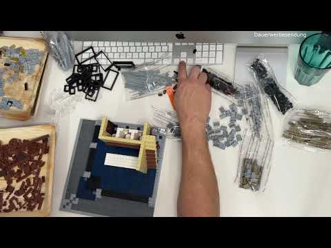 Ben's Lego ® / Klemmbausteine Welt ( World )Bluebrixx 105182 - Corner Bar Old Pub - Aufbau -Teil 39