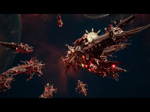 Skalgrim Mod - World Eaters vs Imperial Navy - Massive Battle - Battlefleet Gothic Armada 2