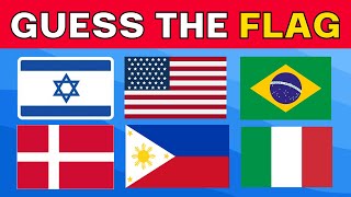 Guess The Flag Quiz 🚩 | 50 Countries Flag Quiz | Test Your Brain