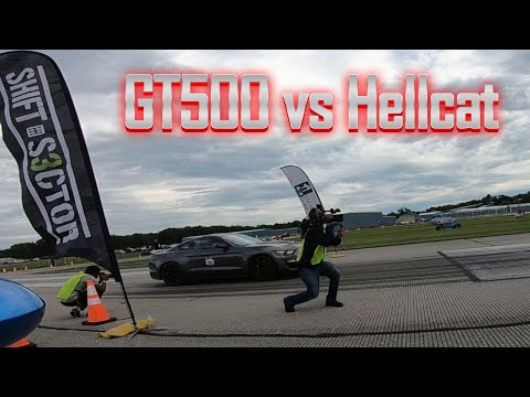 I Raced a Shelby GT500 in my Hellcat on an Airport Runway Indy Airstrip Attack 2022 Half Mile Races