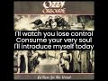 Ozzy Osbourne - Demon Alcohol (lyrics)