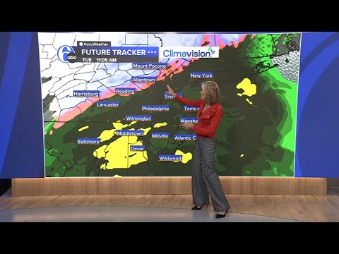 Weather forecast: Tracking snow and chilly rain on Tuesday