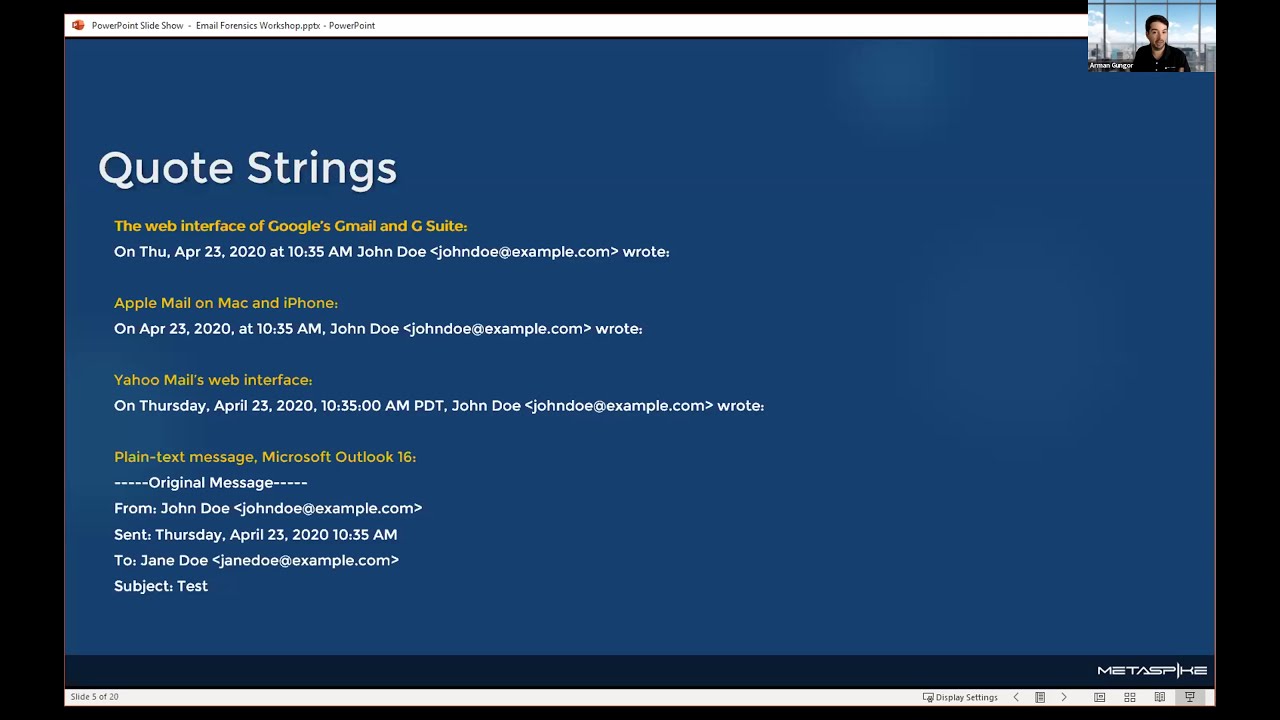 Email Forensics Workshop — APAC Session