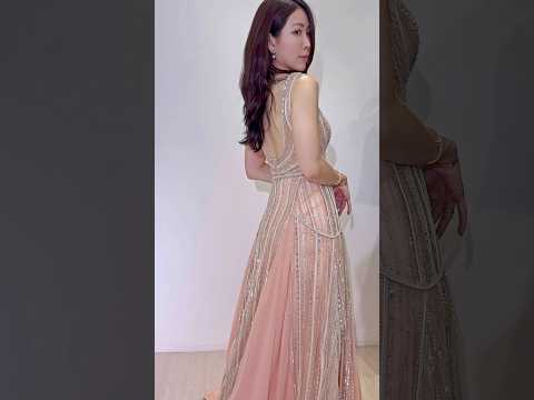 Timeless Elegance in Champagne Tones | Shimmering Gown 