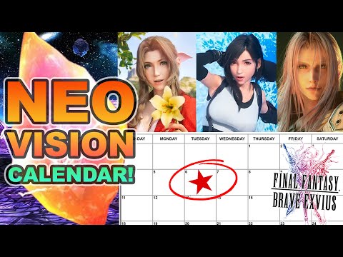 Final Fantasy Brave Exvius - All Upcoming Release Dates for Neo Vision Units! The FFBE Calendar!