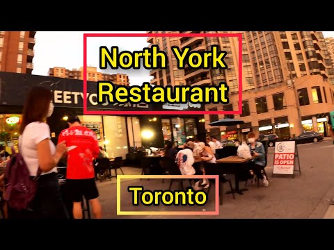 North York, Restaurant, patio,14 July 2020,Toronto, canada ,4k