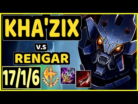 HY0G4 (KHA'ZIX) vs RENGAR - 17/1/6 KDA JUNGLE CHALLENGER GAMEPLAY - BR