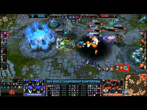 SHR Game winning Dive Push - SHR vs EDG Game 2 (S4 Worlds)
