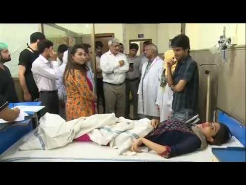 Irza Khan at Hospital After Fall From Crain at Pakistan Tehreek Insaf Jalsa