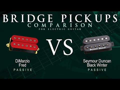 DiMarzio FRED vs Seymour Duncan BLACK WINTER - Passive Bridge Guitar Pickup Comparison Tone Demo