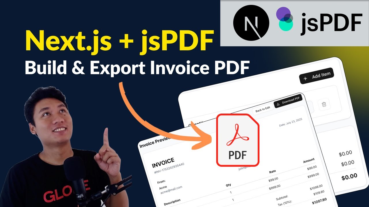 Build an Invoice Generator with Next.js & PDF Download (jsPDF + shadcn UI)
