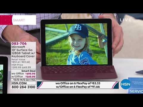 Microsoft Surface Go 10" 128GB Tablet with Keyboard Cover